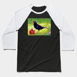 Blackbird with Apple Baseball T-Shirt